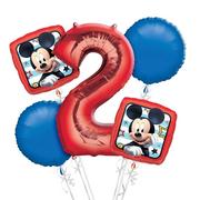 Mickey Mouse 2nd Birthday Balloon Bouquet 5pc